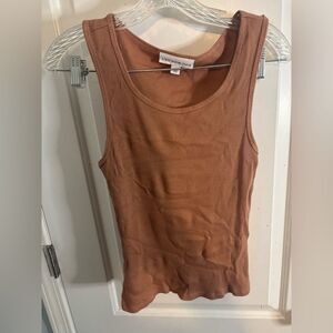 And now this tank Top in Warm Brown ribbed size small EUC